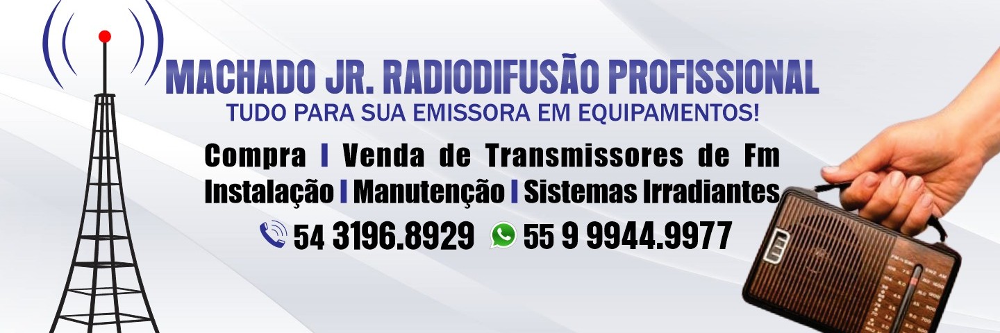 tudo em equipamentos para sua emissora de fm.